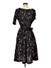 Larry Levine 100% Polyester Paisley Black Cocktail Dress Size 6 - photo 2