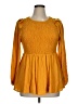 Torrid Yellow Orange Long Sleeve Blouse Size 1X Plus (1) - photo 1