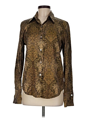 Linda Allard Ellen Tracy Long Sleeve Silk Top (view 1)