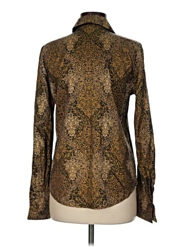 Linda Allard Ellen Tracy Long Sleeve Silk Top (view 2)