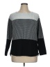 Karen Scott 100% Cotton Color Block Gray Pullover Sweater Size XL - photo 1