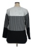Karen Scott 100% Cotton Color Block Gray Pullover Sweater Size XL - photo 2