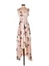 Jenny Yoo Collection 100% Polyester Floral Pink Ivory Casual Dress Size 4 - photo 1