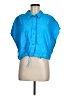 Splash Blue Short Sleeve Blouse Size M - photo 1