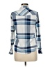 Passport 100% Polyester Plaid Blue Long Sleeve Blouse Size M - photo 2