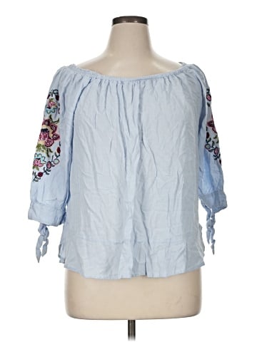 Democracy 3/4 Sleeve Blouse (view 1)