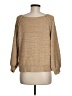Pink Lily Metallic Tan Pullover Sweater Size M - photo 2