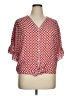 Unbranded 100% Polyester Red Short Sleeve Blouse Size XL - photo 1
