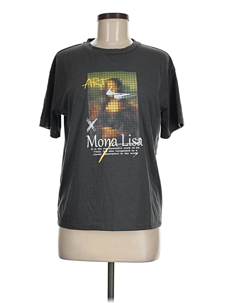 Pre-owned Shein Short Sleeve T-shirt In Gray
