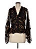 ALLSAINTS 100% Polyamide Animal Print Black 3/4 Sleeve Blouse Size 6 - photo 1