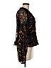 ALLSAINTS 100% Polyamide Animal Print Black 3/4 Sleeve Blouse Size 6 - photo 4