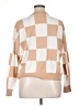 T Tahari Checkered-gingham Tan Pullover Sweater Size XL - photo 2
