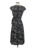 Ann Taylor LOFT 100% Polyester Paisley Black Gray Cocktail Dress Size 4 - photo 2