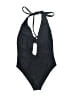Unbranded Solid Black One Piece Swimsuit Size M - photo 1