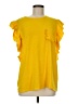 MIHOLL 100% Polyester Yellow Short Sleeve Top Size M - photo 1