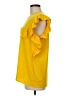 MIHOLL 100% Polyester Yellow Short Sleeve Top Size M - photo 5