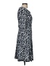 Connected Apparel Print Blue Casual Dress Size 8 - photo 4