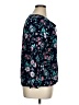 Basic Editions 100% Rayon Floral Teal Long Sleeve Blouse Size XL - photo 4