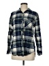 Gap Plaid Blue Ivory Long Sleeve Button-Down Shirt Size M - photo 1