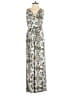 Ann Taylor LOFT Outlet 100% Polyester Paisley Silver Jumpsuit Size 2 - photo 1