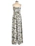 Ann Taylor LOFT Outlet 100% Polyester Paisley Silver Jumpsuit Size 2 - photo 2