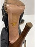 Prada 100% Leather Black Leather Buckle Accent Sandals Size EU 37 1/2 - photo 4