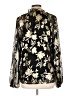 Assorted Brands 100% Polyester Floral Black Long Sleeve Blouse Size L - photo 2