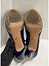 Prada 100% Leather Blue Patent Leather Open Toe Platform Pumps Size EU 37 1/2 - photo 5