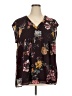 DR2 100% Polyester Burgundy Sleeveless Blouse Size 2X - photo 1