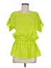 MICHAEL Michael Kors 100% Polyester Green Short Sleeve Blouse Size 6 - photo 1