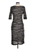 Connected Apparel Stripes Gray Casual Dress Size 6 - photo 2
