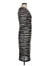 Connected Apparel Stripes Gray Casual Dress Size 6 - photo 4