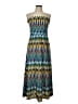 Win Win Print Teal Casual Dress Size Lg - XL - photo 1