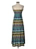 Win Win Print Teal Casual Dress Size Lg - XL - photo 2