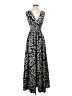 GOGO 100% Polyester Paisley Black Casual Dress Size 0 - photo 1