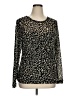 CAbi Animal Print Black Long Sleeve Blouse Size XL - photo 1