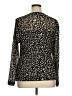 CAbi Animal Print Black Long Sleeve Blouse Size XL - photo 2