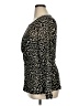CAbi Animal Print Black Long Sleeve Blouse Size XL - photo 5