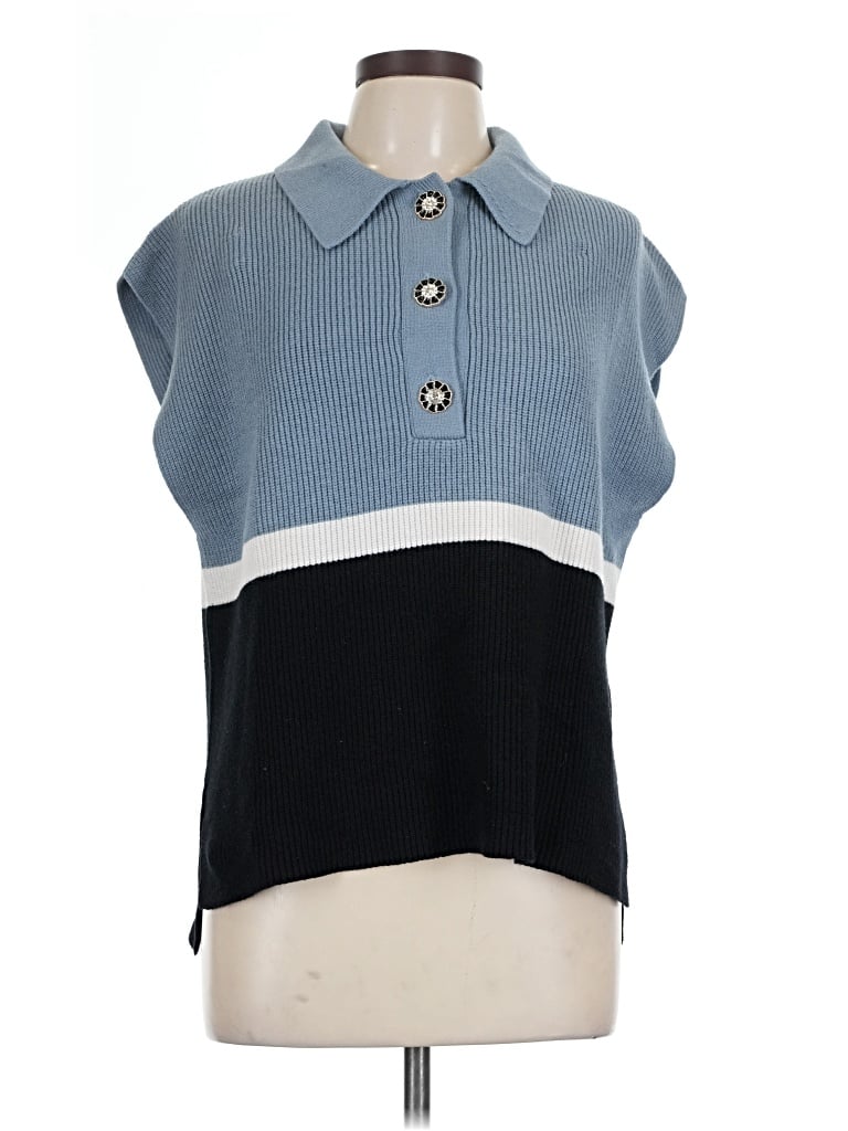 Pre-owned Laundry By Shelli Segal Sleeveless Blouse In Blue