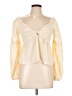 Francesca's Ivory Long Sleeve Blouse Size L - photo 1
