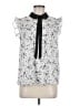 CeCe 100% Polyester Silver Sleeveless Blouse Size M - photo 1