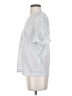 Banana Republic 100% Polyester Polka Dots White Short Sleeve Blouse Size XS - photo 5
