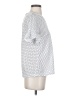 Banana Republic 100% Polyester Polka Dots White Short Sleeve Blouse Size XS - photo 4