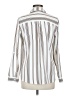 NY Collection 100% Polyester Stripes Ivory Long Sleeve Blouse Size M - photo 2