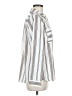 NY Collection 100% Polyester Stripes Ivory Long Sleeve Blouse Size M - photo 4