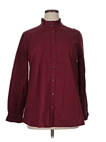 Jessica London Long Sleeve Button-Down Shirt (view 1)