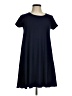 Planet Gold Solid Blue Casual Dress Size M - photo 1