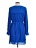H&M 100% Polyester Solid Blue Casual Dress Size L - photo 2