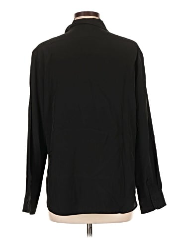 Lauren by Ralph Lauren Long Sleeve Silk Top (view 2)