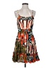 Forever 21 100% Polyester Print Orange Cocktail Dress Size S - photo 1